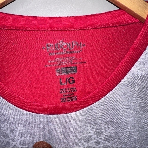 Rudolph Long Sleeve Pajama Tshirt - Picture 3 of 8
